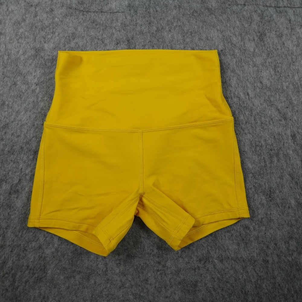 Lululemon Shorts Womens 4 Maize Yellow Align High Rise 4" Soft Run Workout Gym